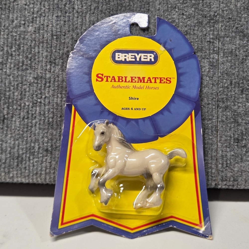 Breyer Stablemates Shire Authentic Model Horse Grey White No 5904 NIP